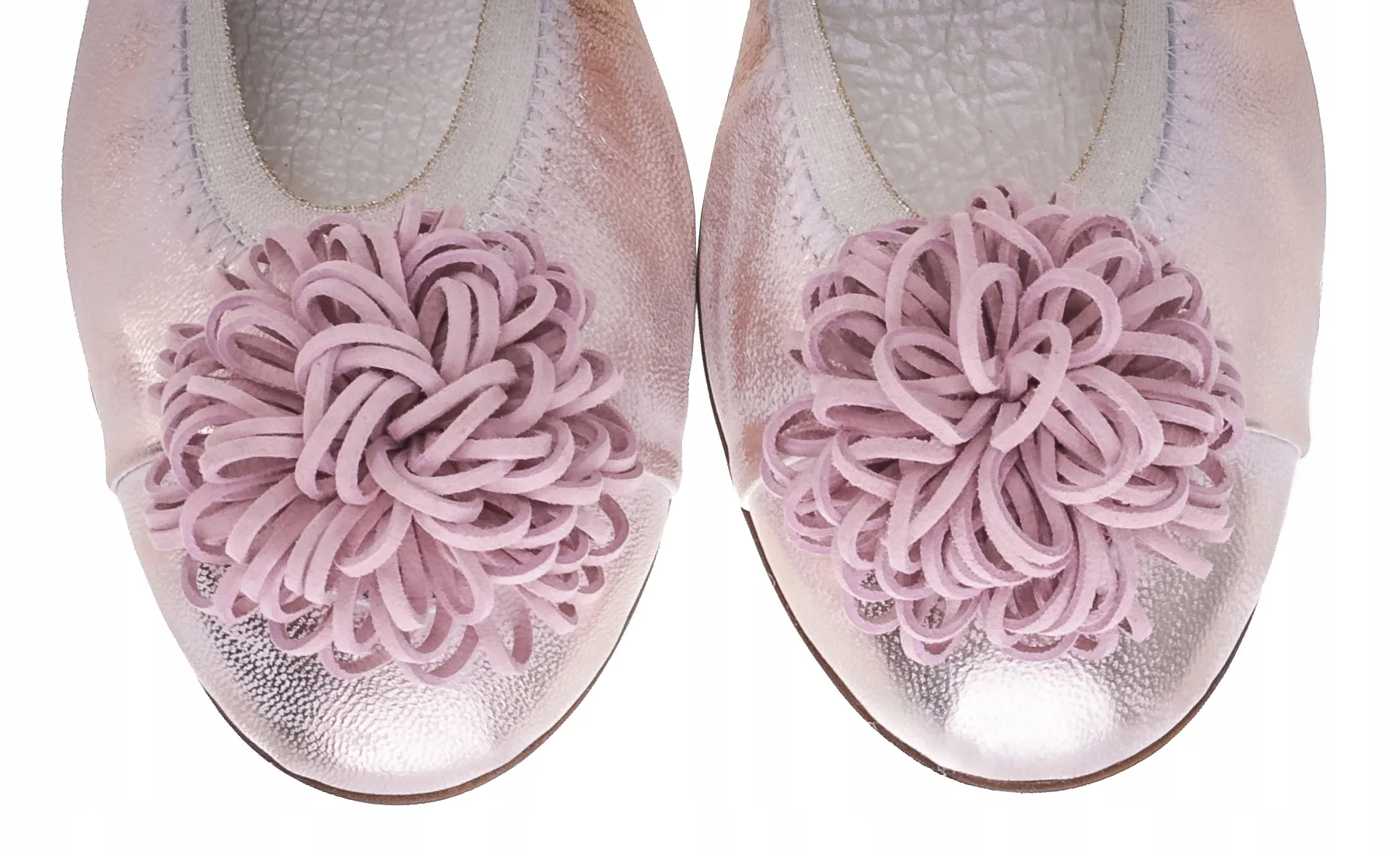 BALERINKI SKÓRZANE RÓŻ PUDROWY 07/60 P. - obrazek 4
