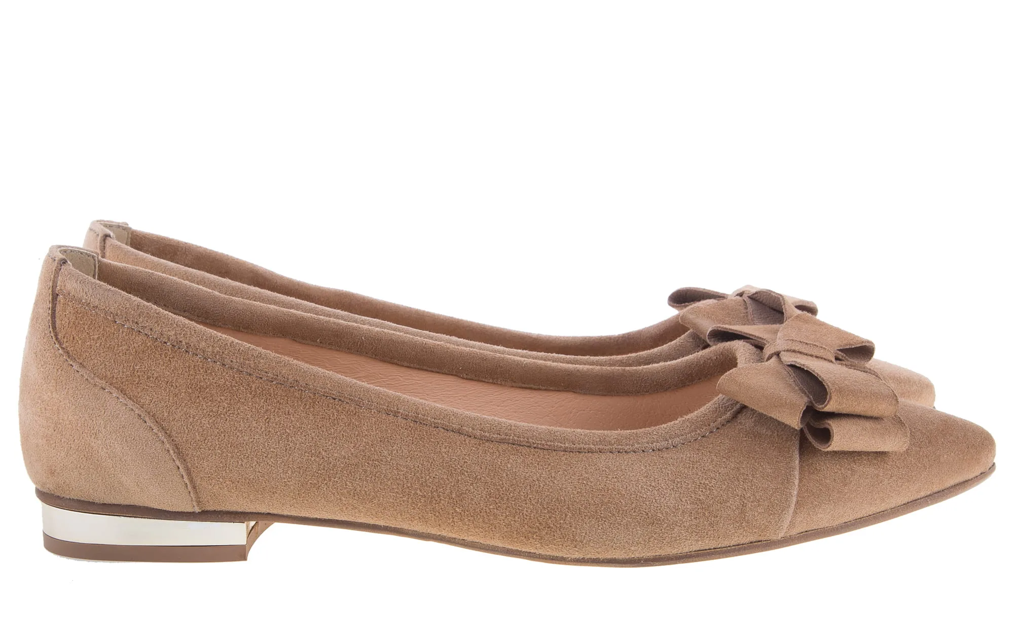 BALERINY SKÓRZANE CAMEL ZAMSZ 06/405 - obrazek 6