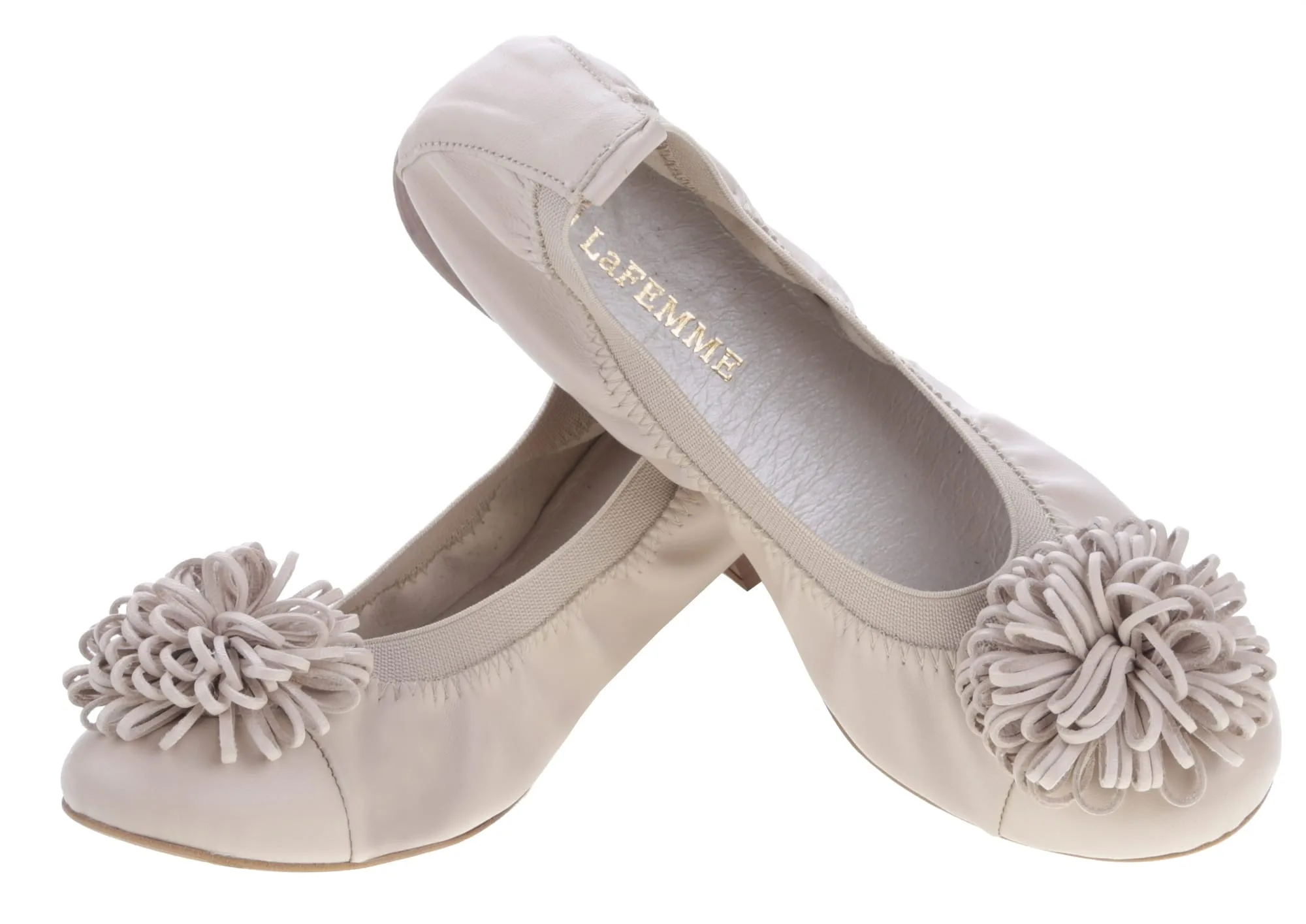 BALERINY SKÓRZANE W CIELISTYM BEŻU 07/60 P.