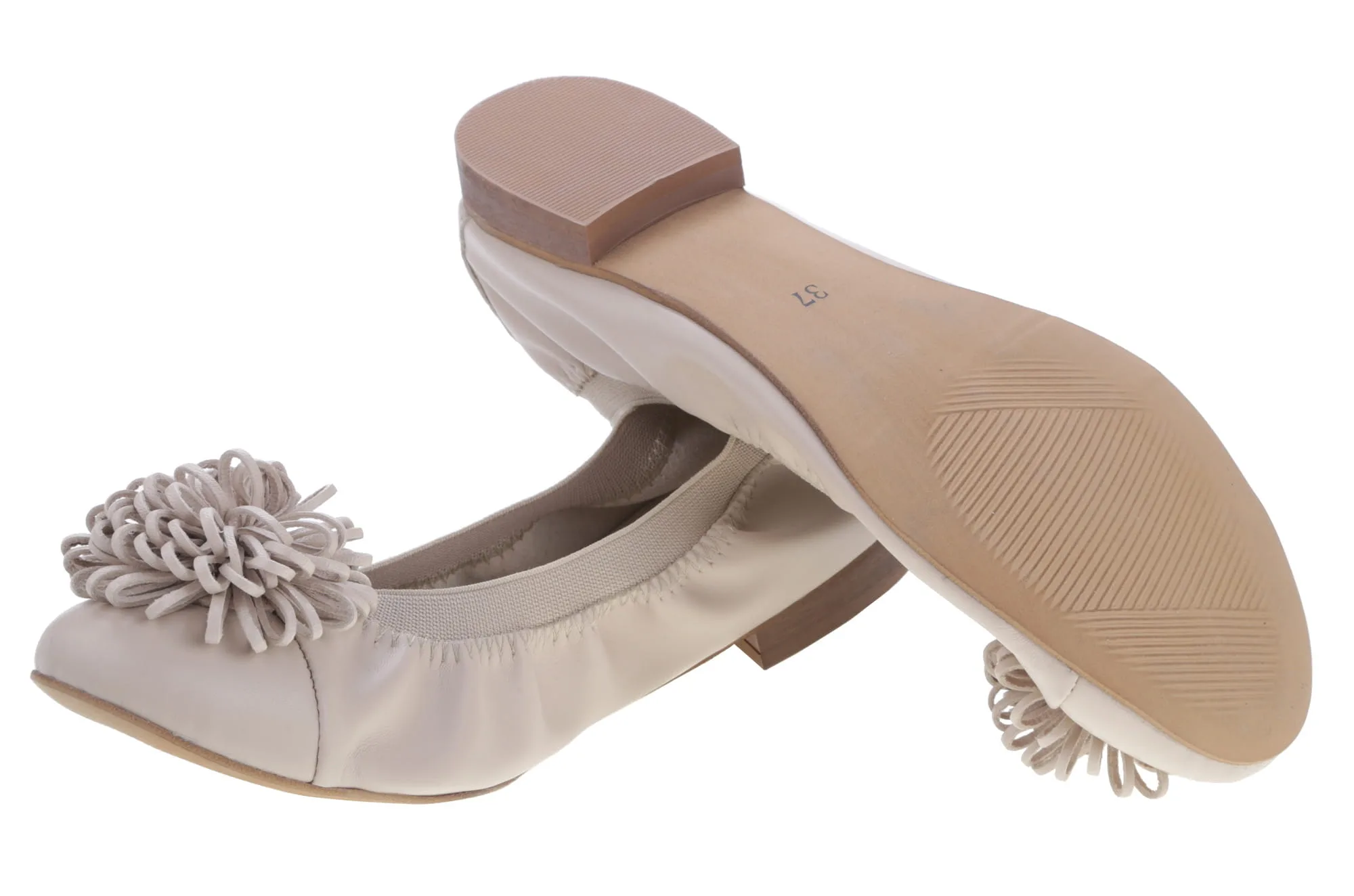 BALERINY SKÓRZANE W CIELISTYM BEŻU 07/60 P. - obrazek 4