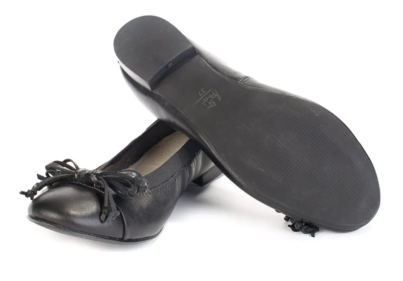 BALERINKI SKÓRZANE W CZERNI 07/62 CZ. - obrazek 4
