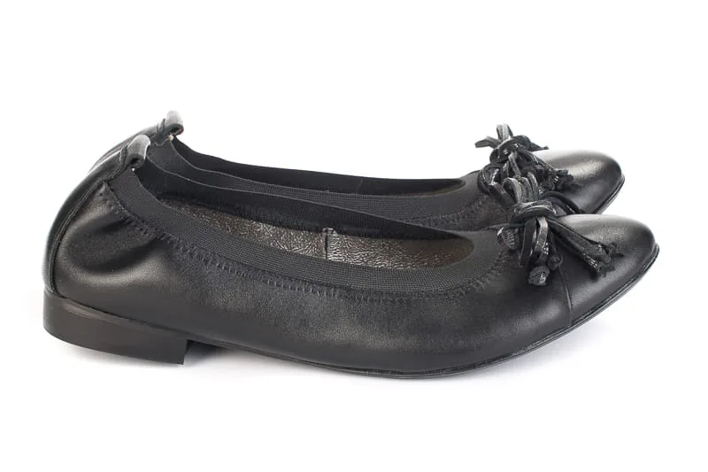 BALERINKI SKÓRZANE W CZERNI 07/62 CZ. - obrazek 3