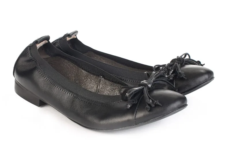 BALERINKI SKÓRZANE W CZERNI 07/62 CZ. - obrazek 2